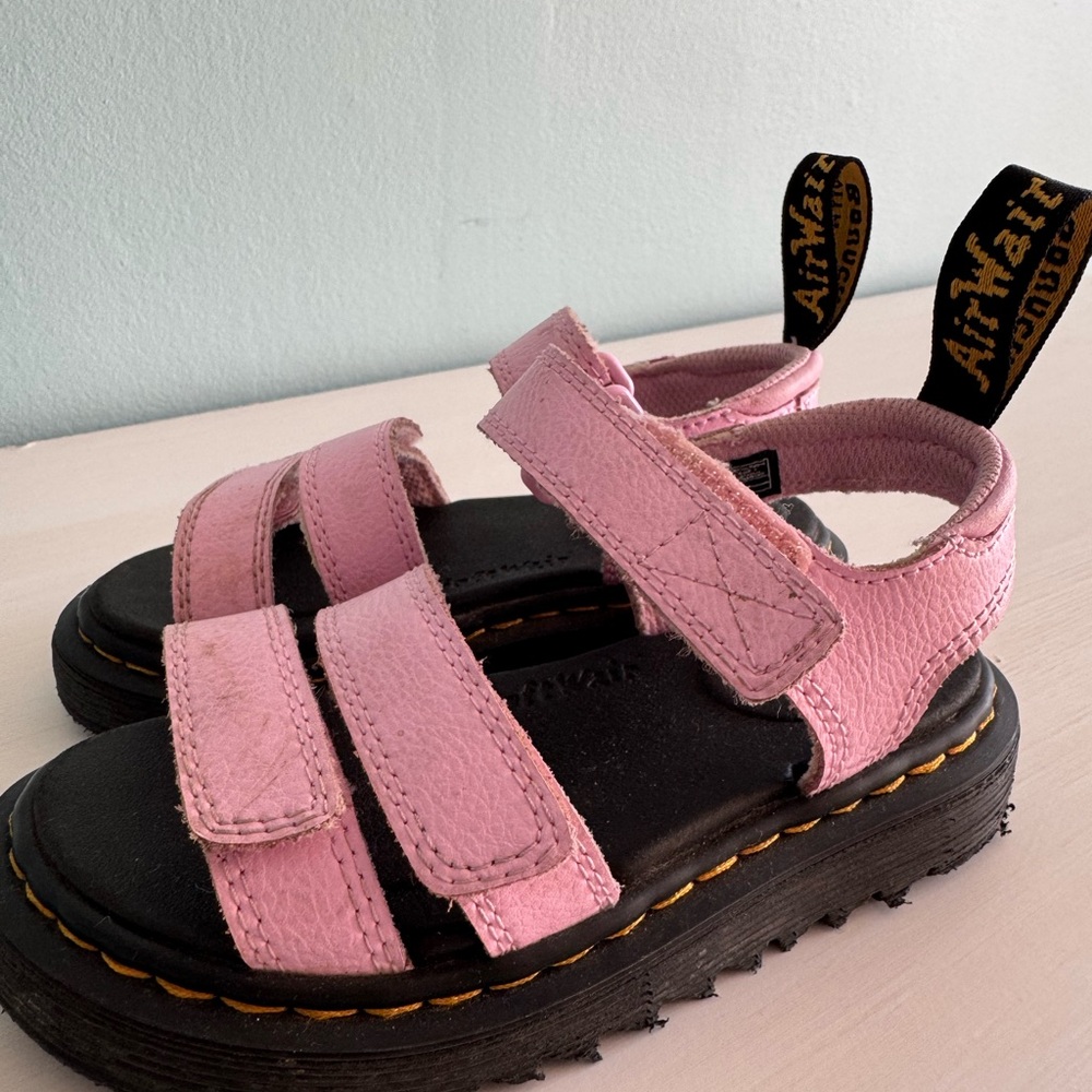 Dr. Martens Kids Pink Strap Sandals